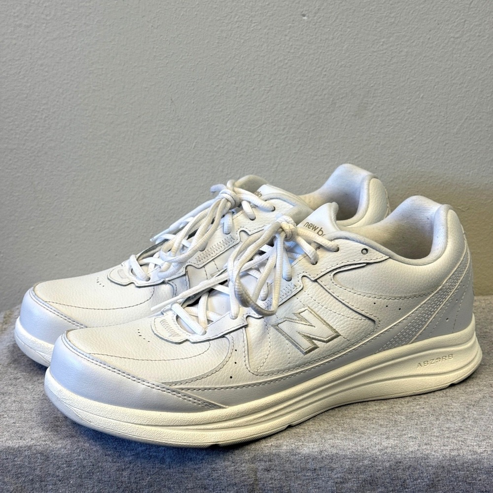 New Balance 577 SL-2 Shoes Mens 10.5 B Womens 12 WW577WT ABZORB White Walking - Picture 3 of 9